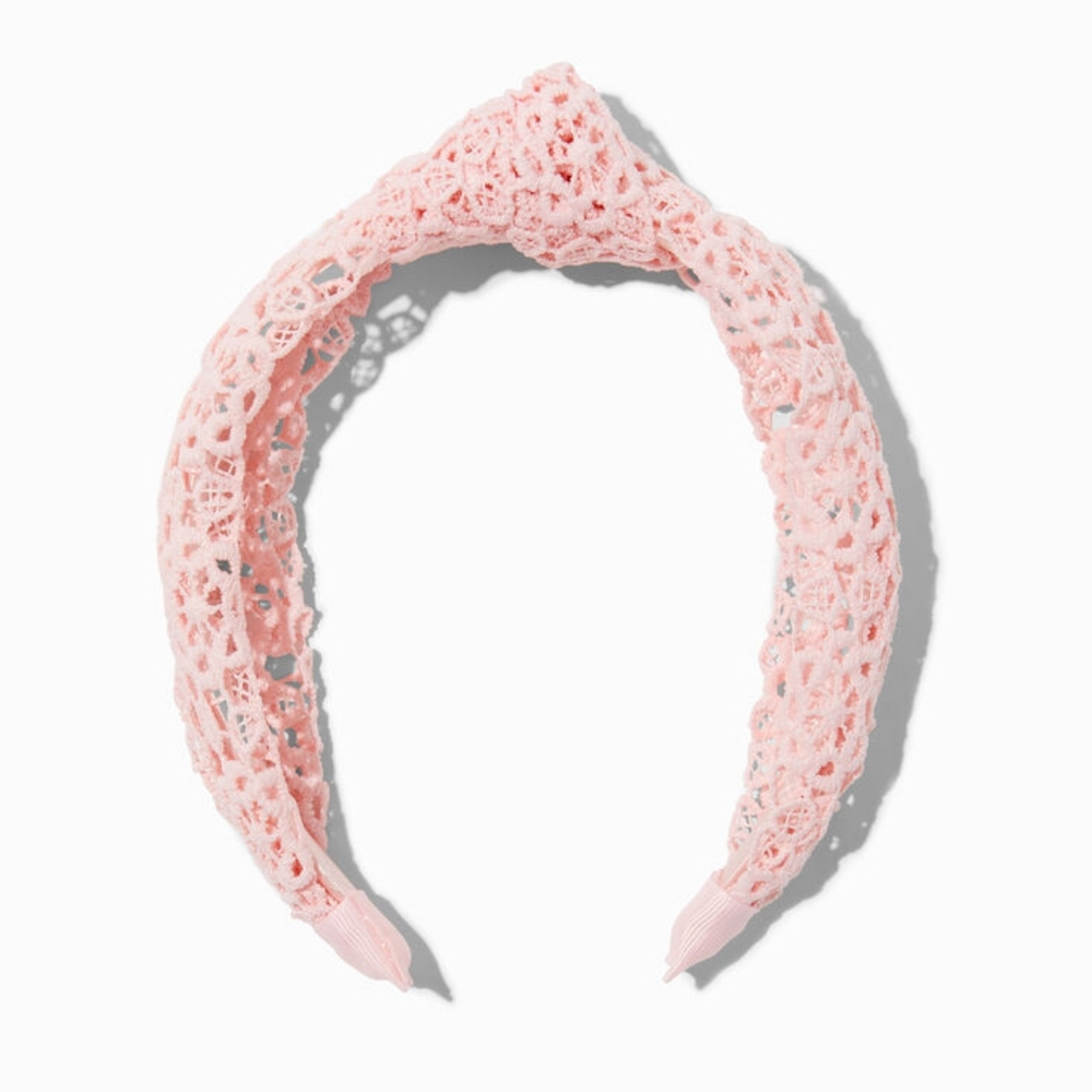 NWT Pink Eyelet Knotted Headband